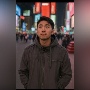 Vintage American Rag Cie Men's Grey Jacket Mens Medium Full Zip Hooded Pockets E